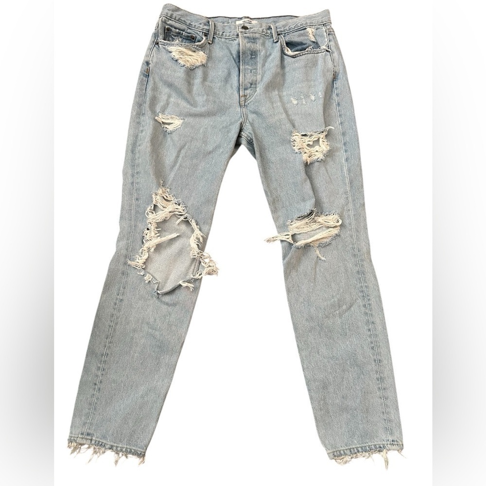 GRLFRND Karolina High Rise Straight Jeans Light Wash Sz 32